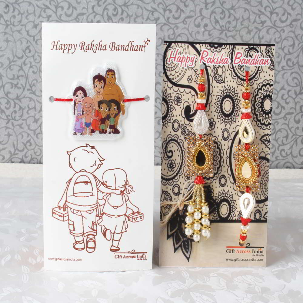 Designer Family Combo of Rakhi - Canada