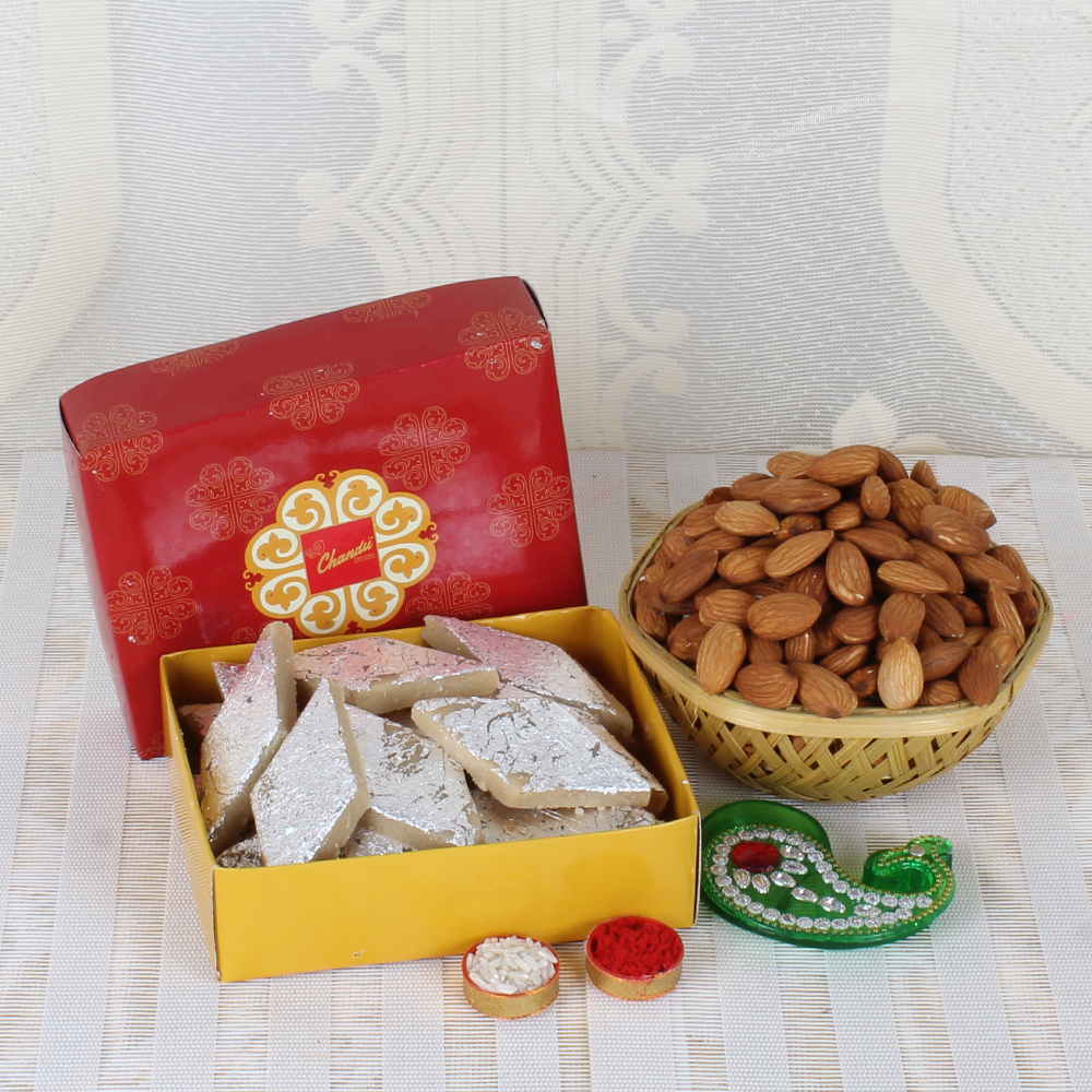 Bhai Dooj Exclusive Sweet and Dryfruit Basket