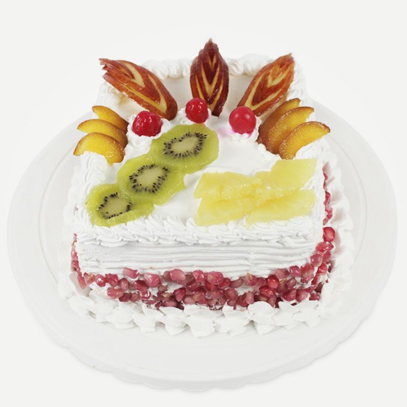Square Mix Fresh Fruit Cake