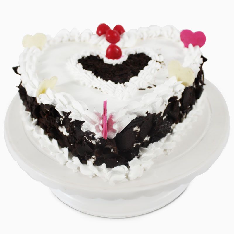 Heart shape Black forest Cream Cake