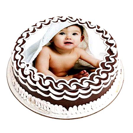 Baby Photo Chocolate Cake