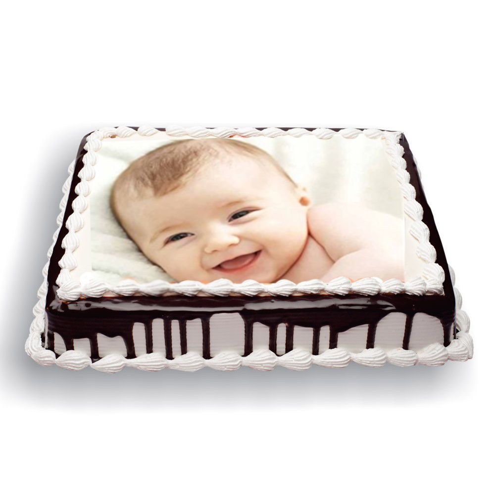 Square Shape Black Forest Personalized Cake