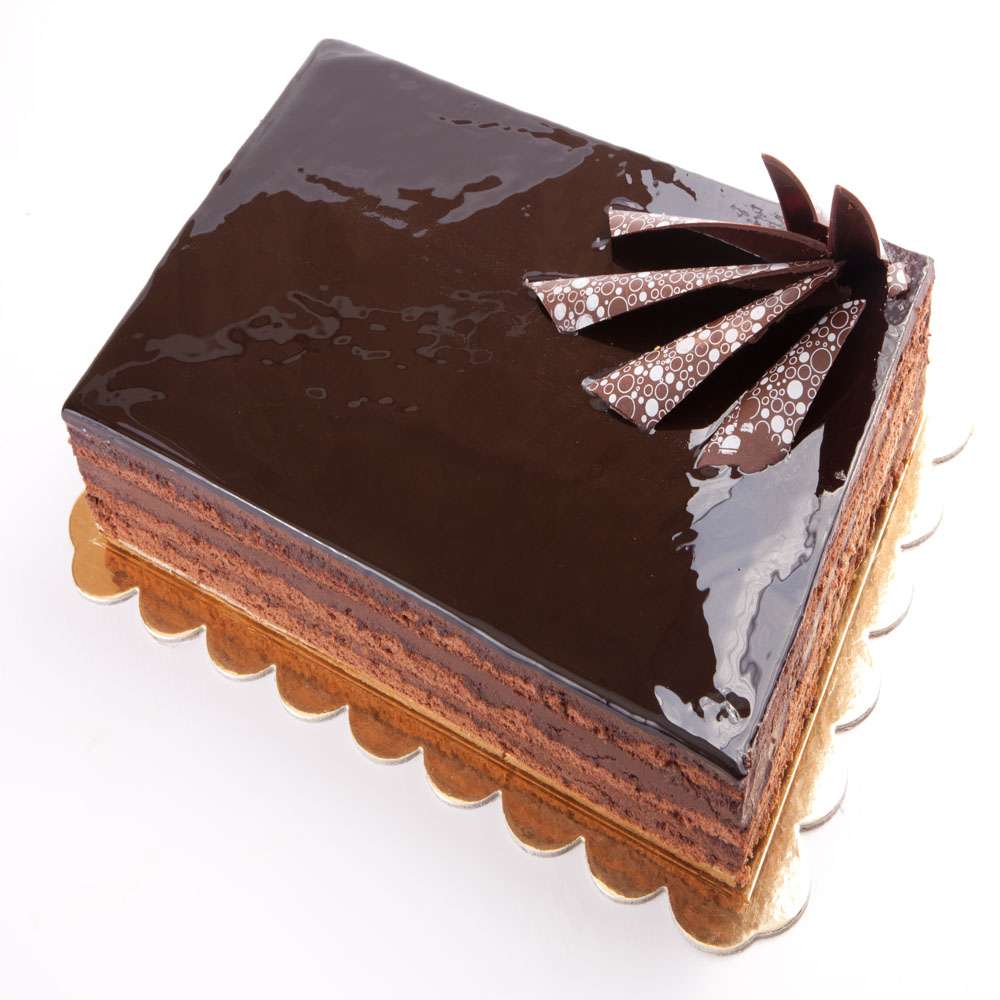 Square Shape Dark Chocolate Cake