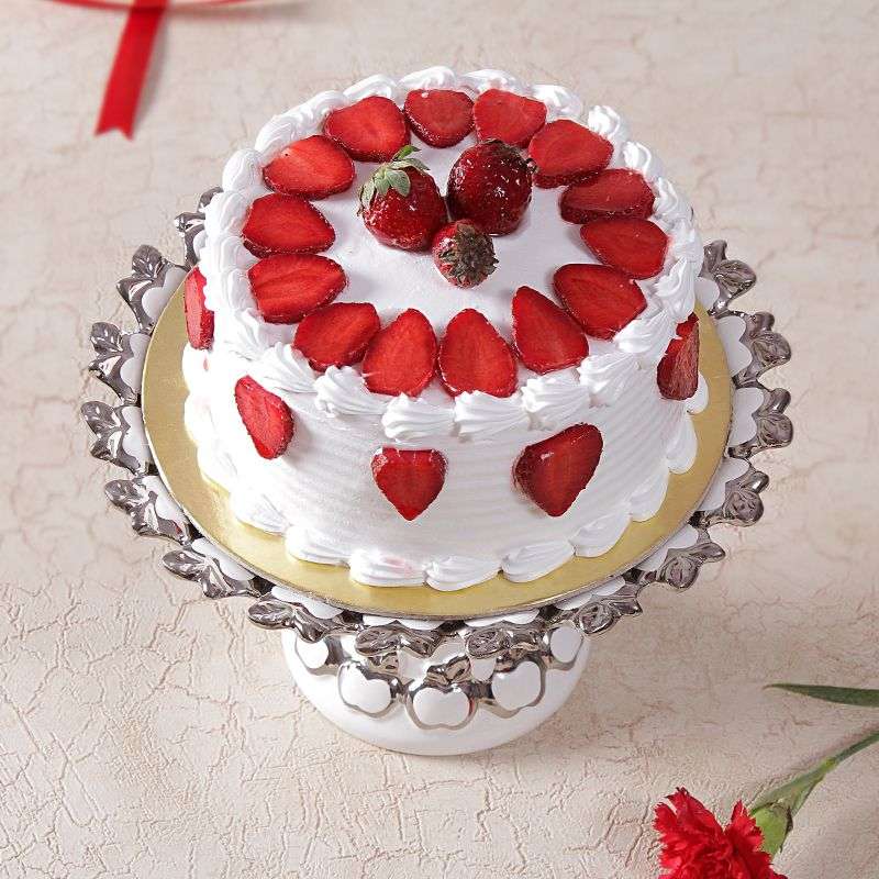 Eggless Fresh Cream Strawberry Cake from Five Star Bakery