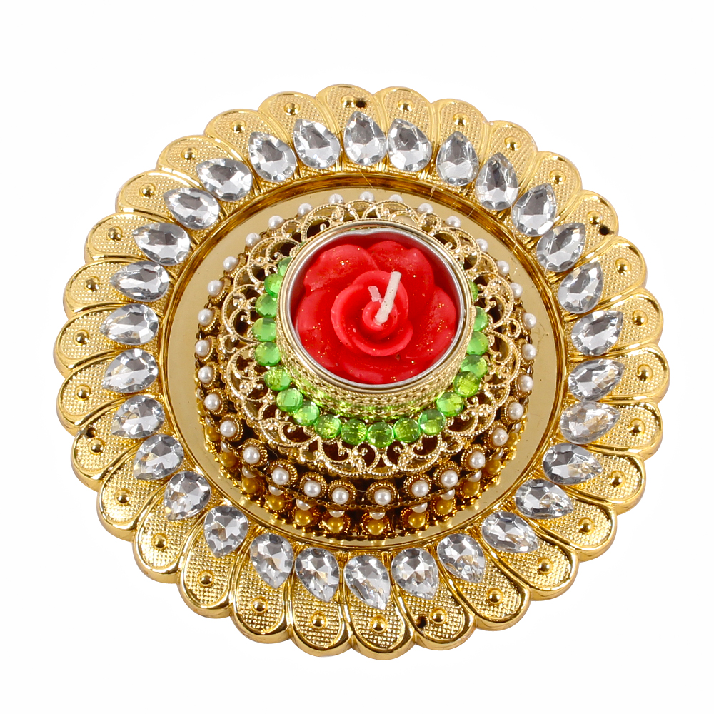 Royal Golden Acrylic Designer Diya