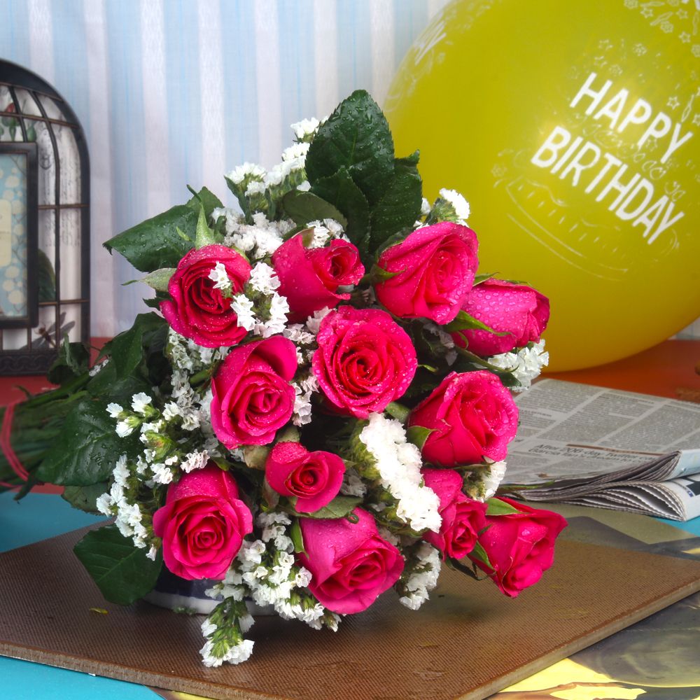 Pink Roses For Birthday