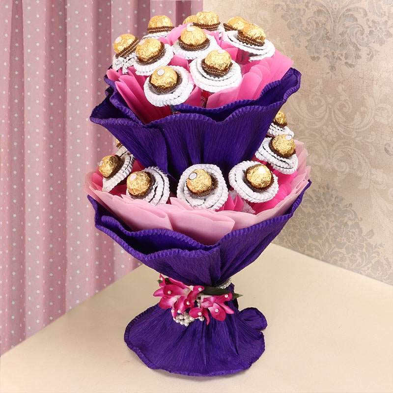 Two Layer Ferrero Rocher Chocolate Bouquet