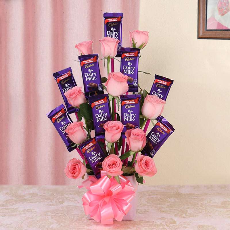 Pretty Pink Cadbury Chocolate Bouquet