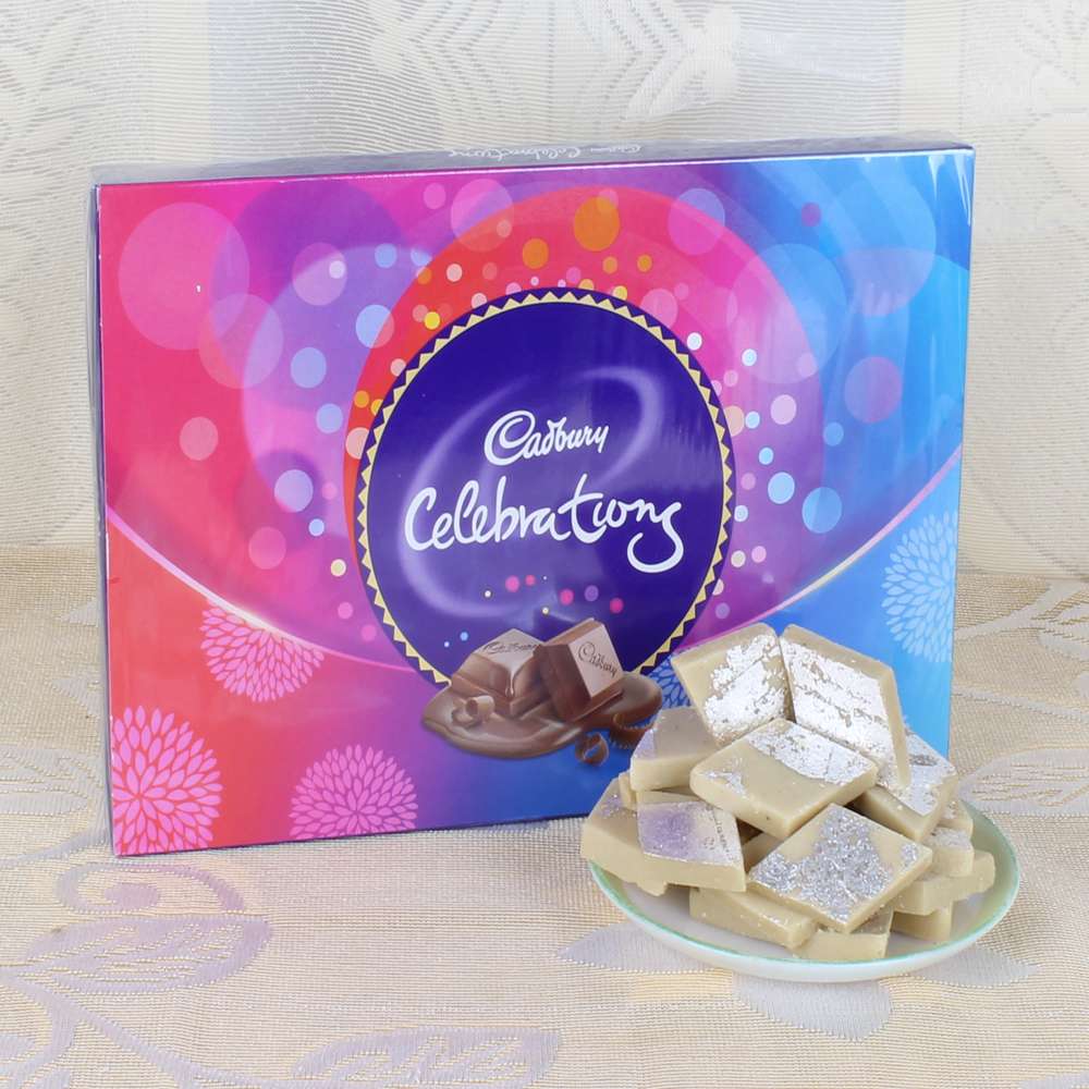 Celebration Chocolate Pack and Kaju Sweet Express Delivery