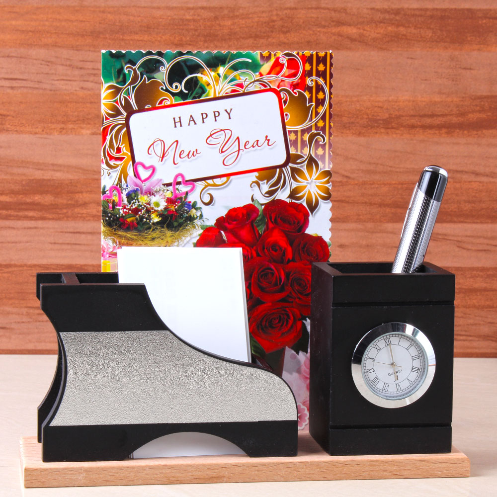 New Year Gift of Watch with Pen Holder
