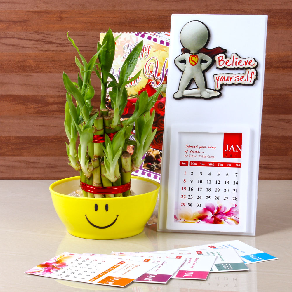 New Year Goodluck Plant with Calendar 2017
