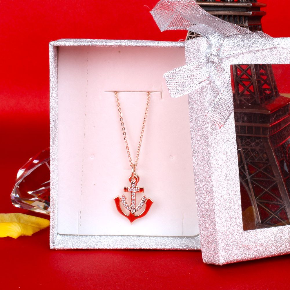 Amazing Gift for MOM of Rose Gold Plated Lovely Anchor Pendant Chain