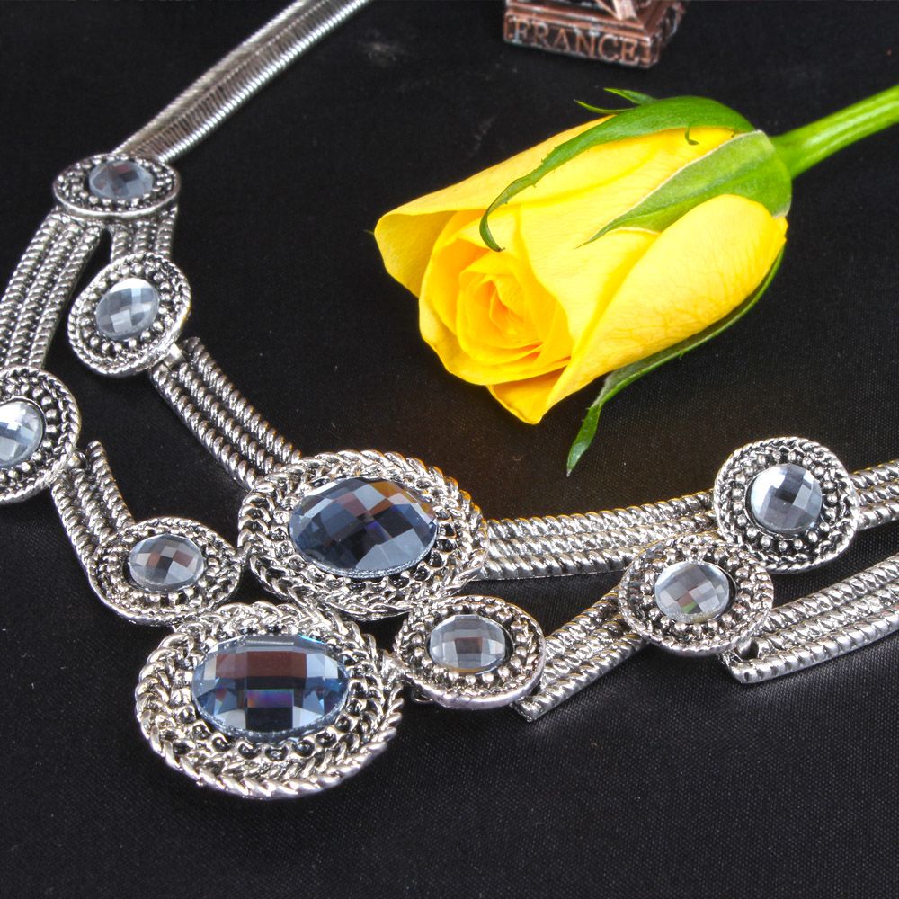 Ethnic Sliver Look Necklace on Mothers Day