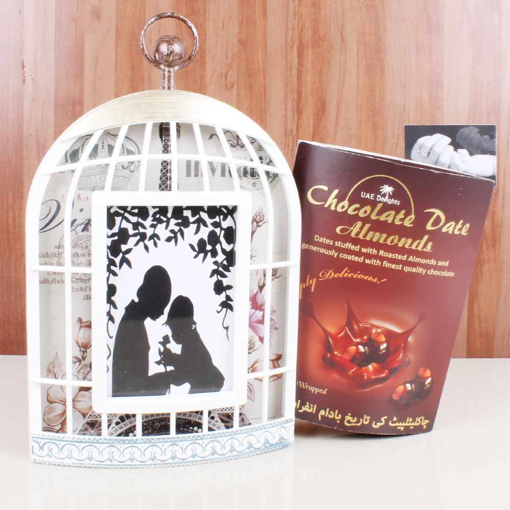 Cage Shape Frame for MOM with Chocolate Date Almond