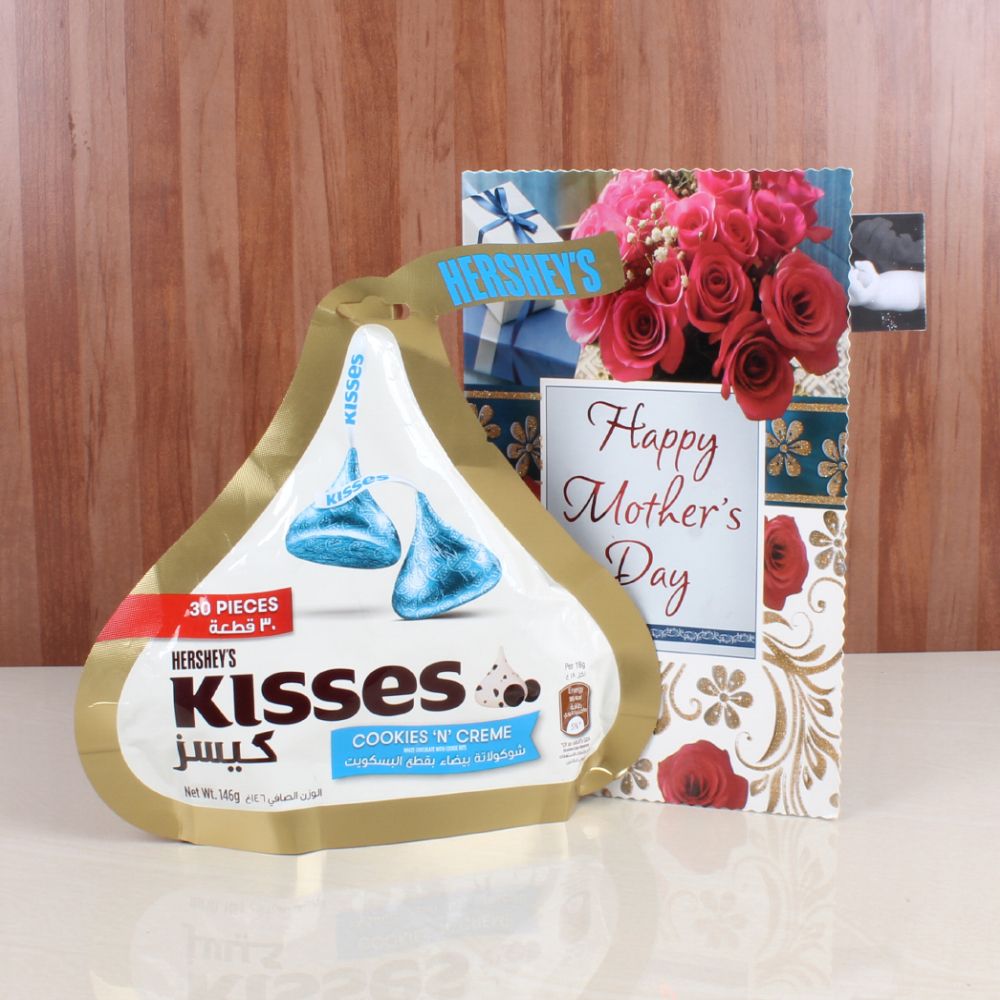 Hersheys Kisses Chocolate with Mothers Day Greeting Card