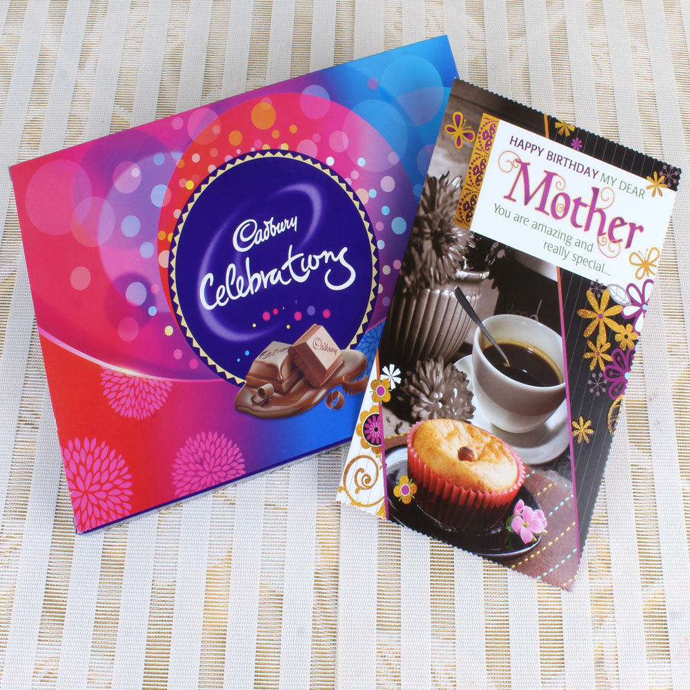 Birthday Card for Lovely Mother with Cadbury Celebration Box