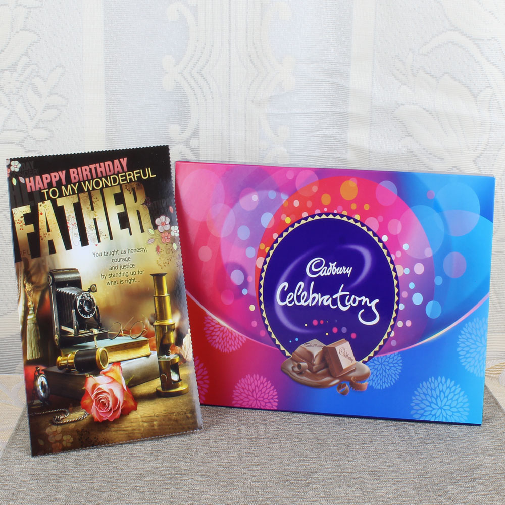 Birthday Card for Strongest Father With Cadbury Celebration Box
