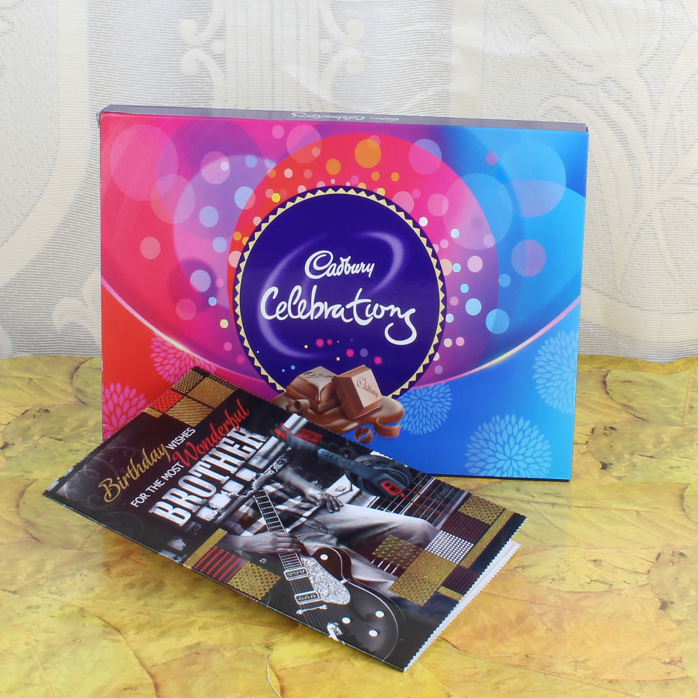 Birthday Card for Best Brother with Cadbury Celebration Box