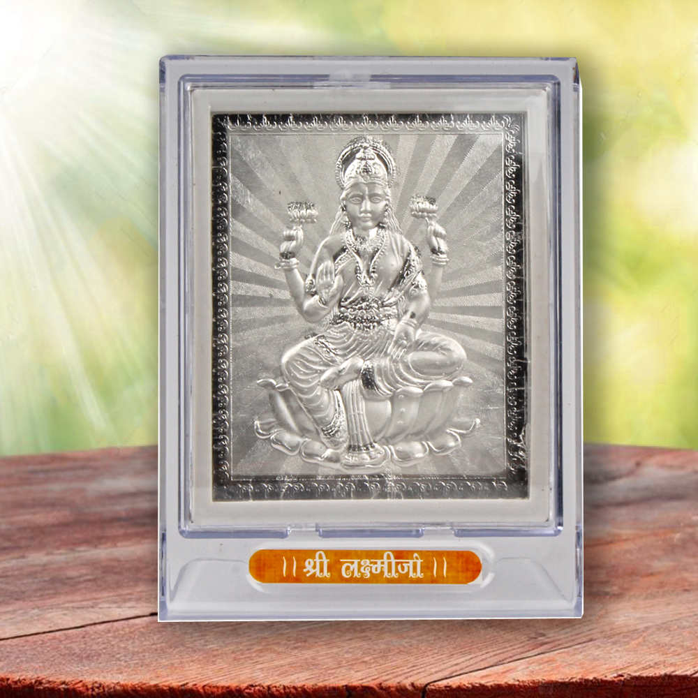 Silver Plated Acrylic Laxmi Frame