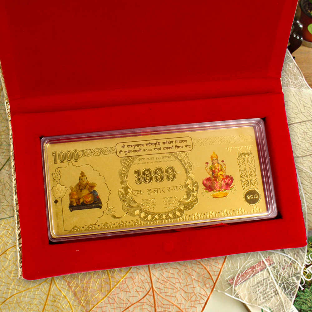 Shree Kuber Lakshmi Gold Plated Note