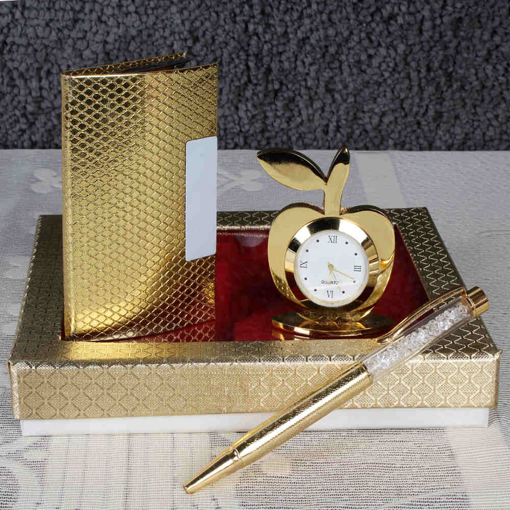 Pen with Card Holder in Gold Plated