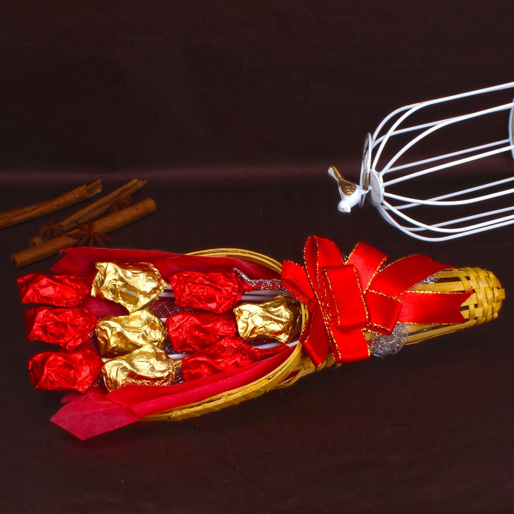 Rose Shaped Homemade Chocolates Bouquet