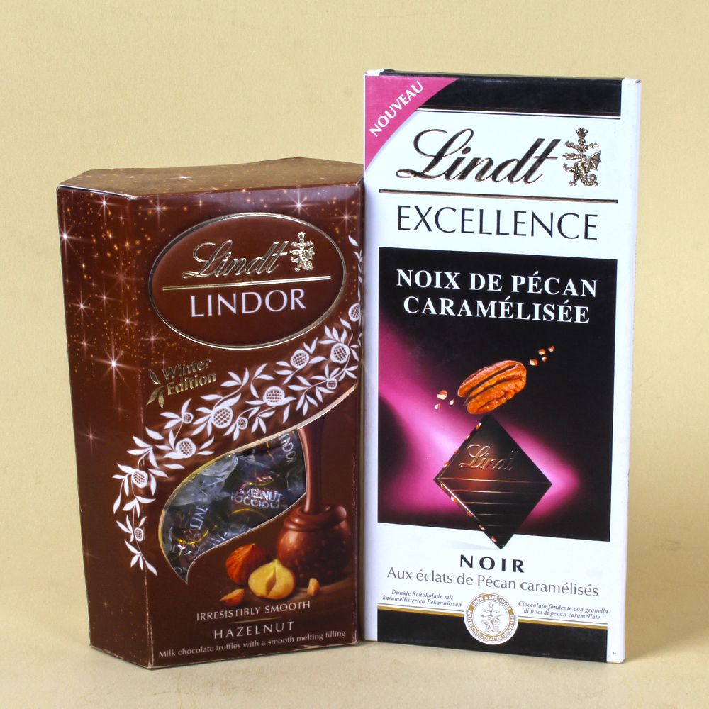 Hazelnut Truffles Lindt Lindor with Lindt Excellence Noir