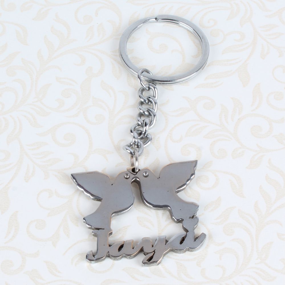 Love Birds Personalised Keychain