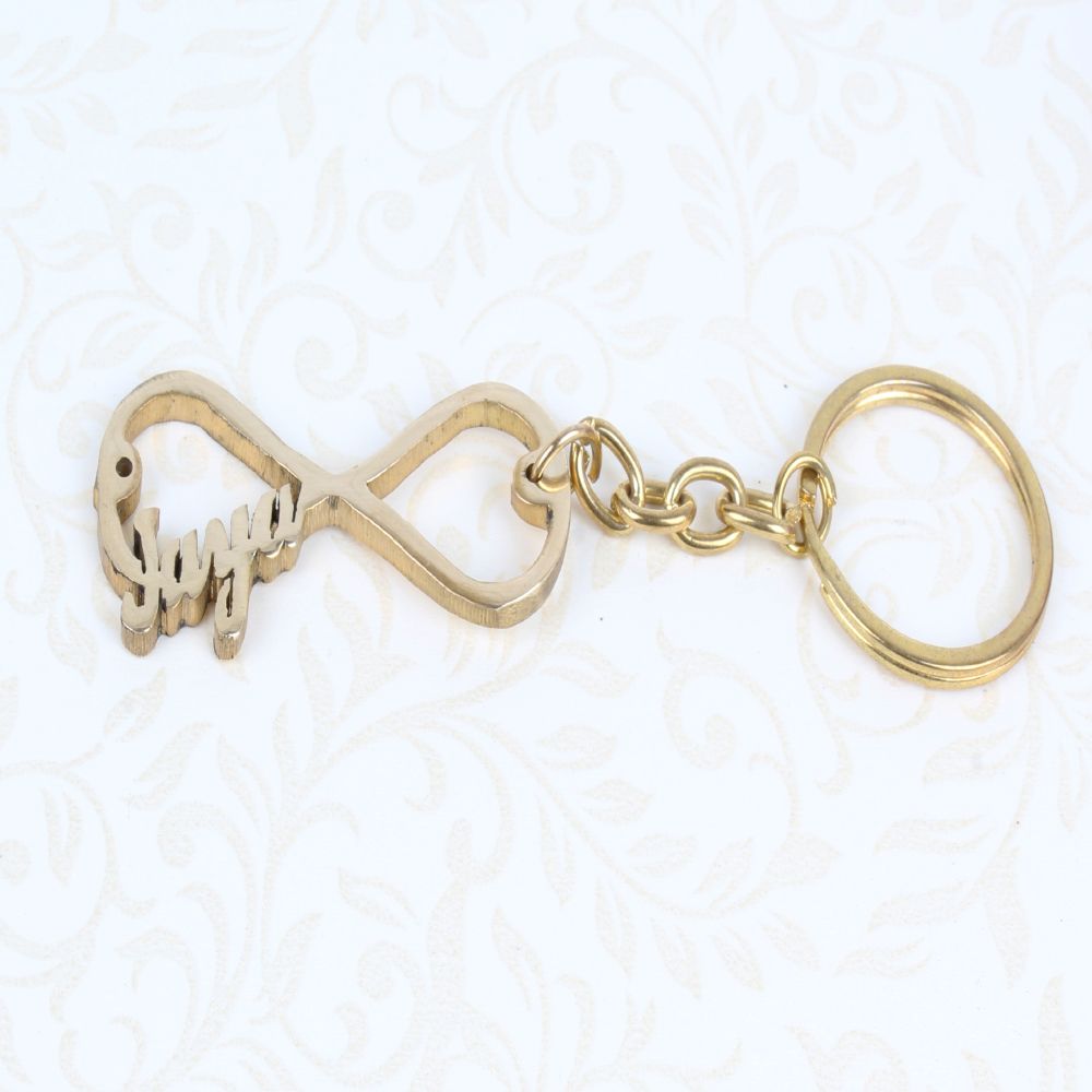 Personal Cursive Infinity Keychain