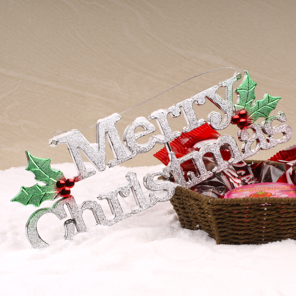Merry Christmas Banner with Card and Chocolates Combo