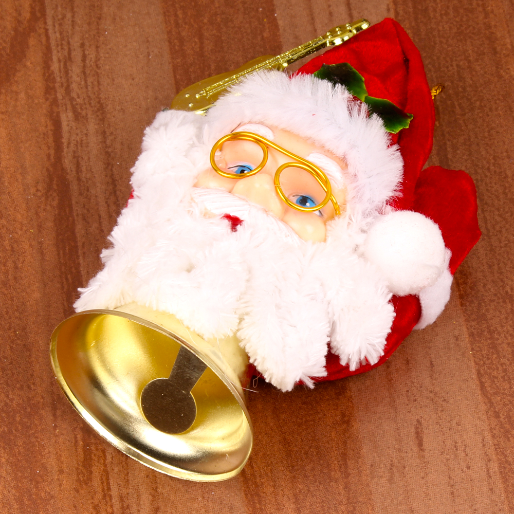 Musical Santa Face Bell with Christmas Greeting Card