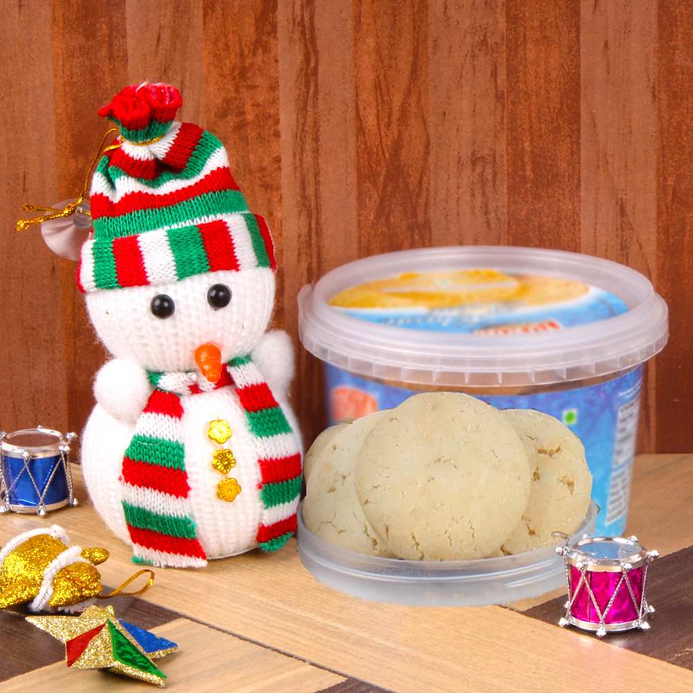 Snowman with Shrewsbury Cookies