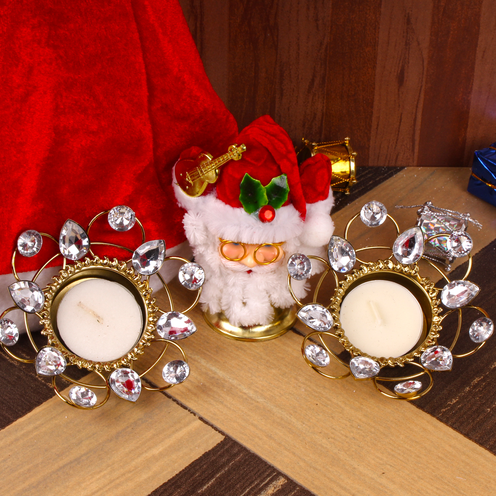 Merry Christmas Santa Hamper with Gel Candles