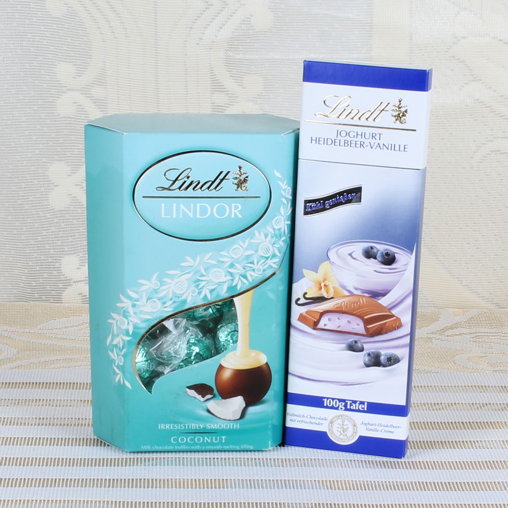Lindor Coconut Chocolate with Heldelbeer Vanille Chocolate