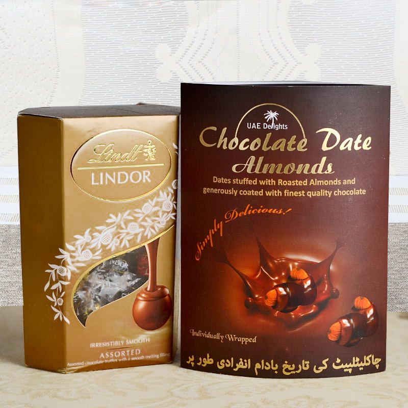 Assorted Lindor with Chocolate Date Almond