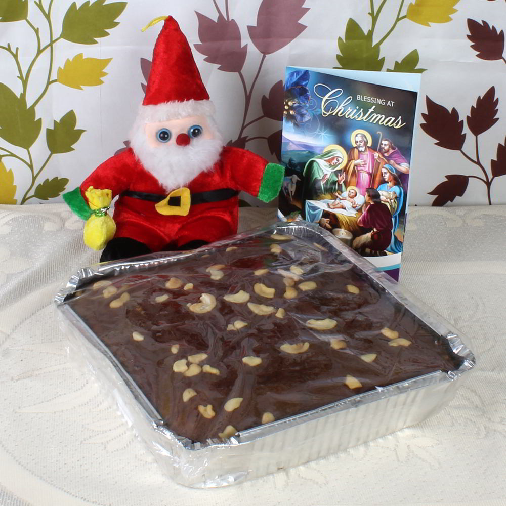 Plum Cake and Santa with Card