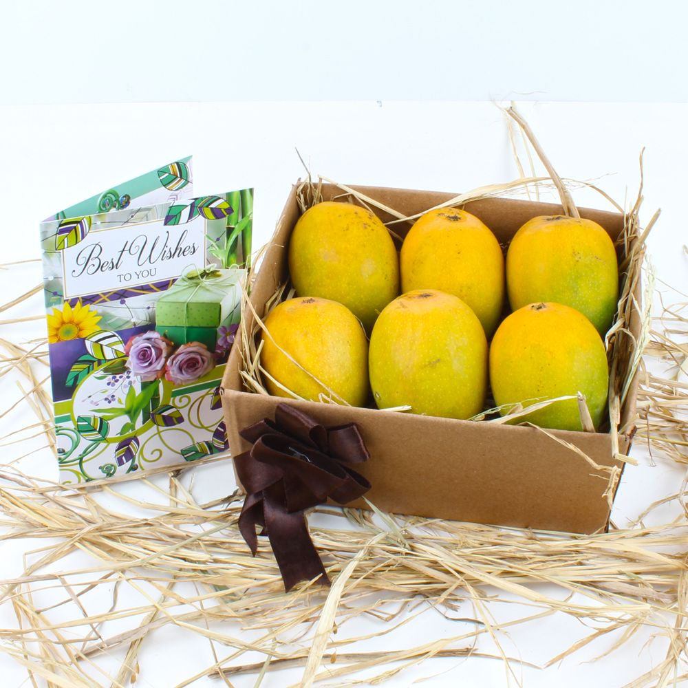 Best Wishes Greeting Card with Alphonso Mangoes