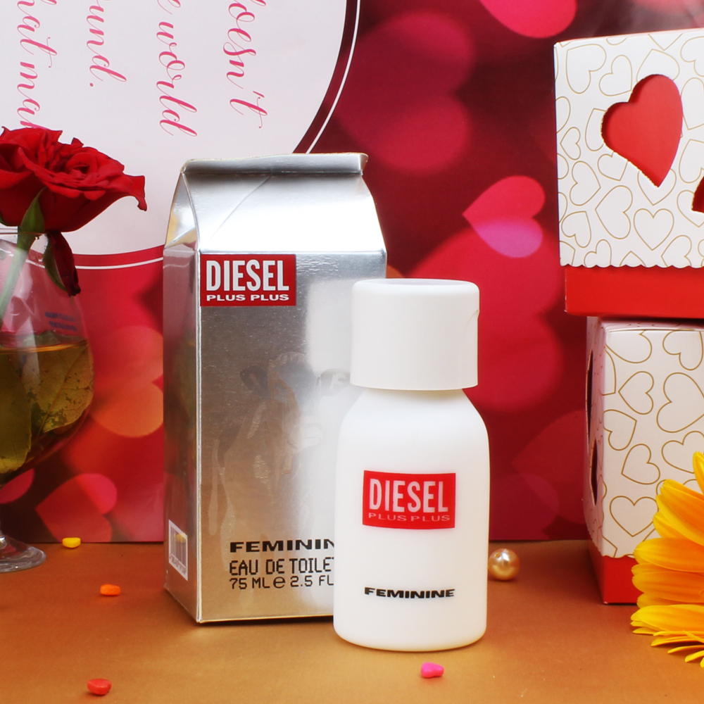 Diesel Plus Plus Feminine Perfume Gift For Her with Complimentary Love Card