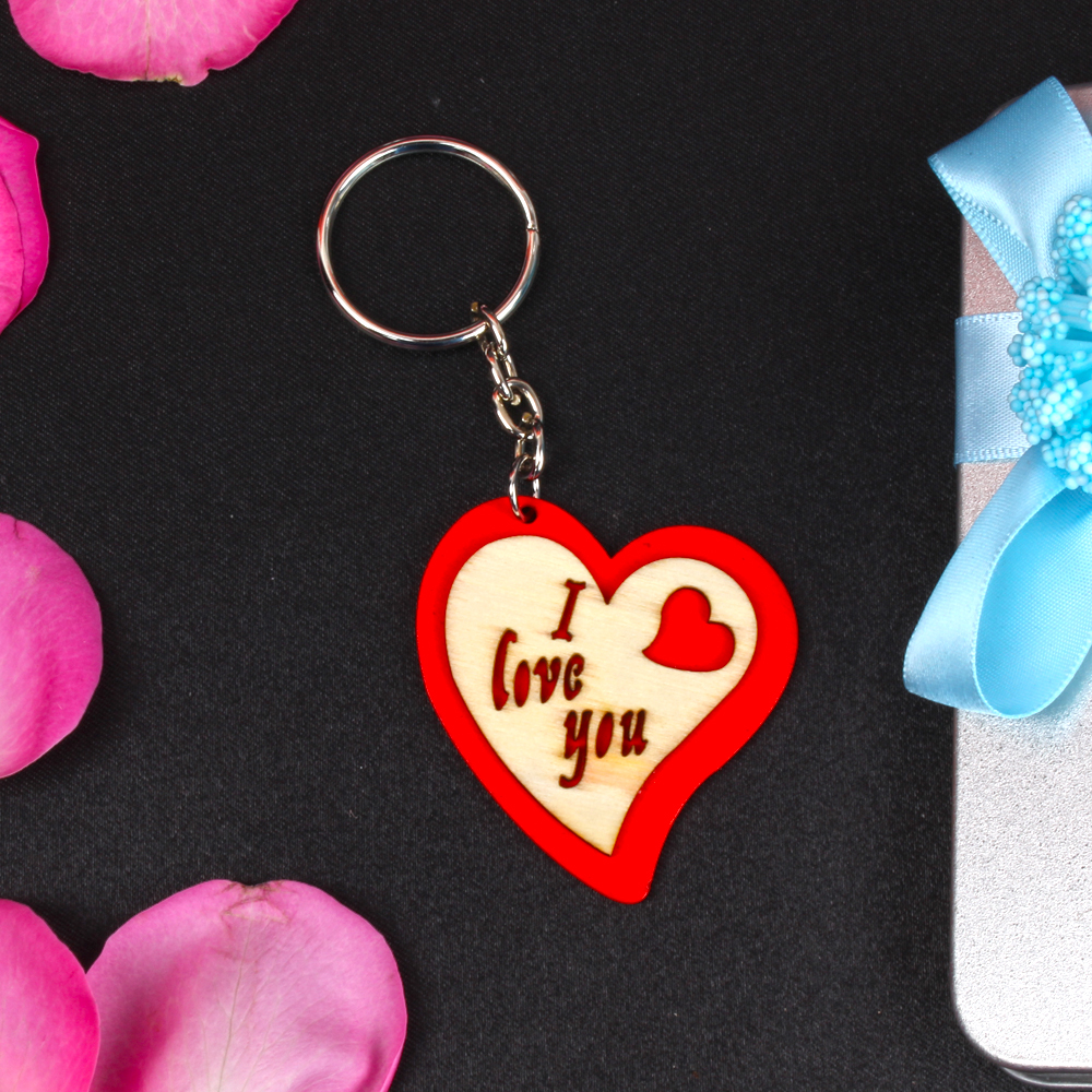 Exclusive Heart Shape I Love You Key Chain