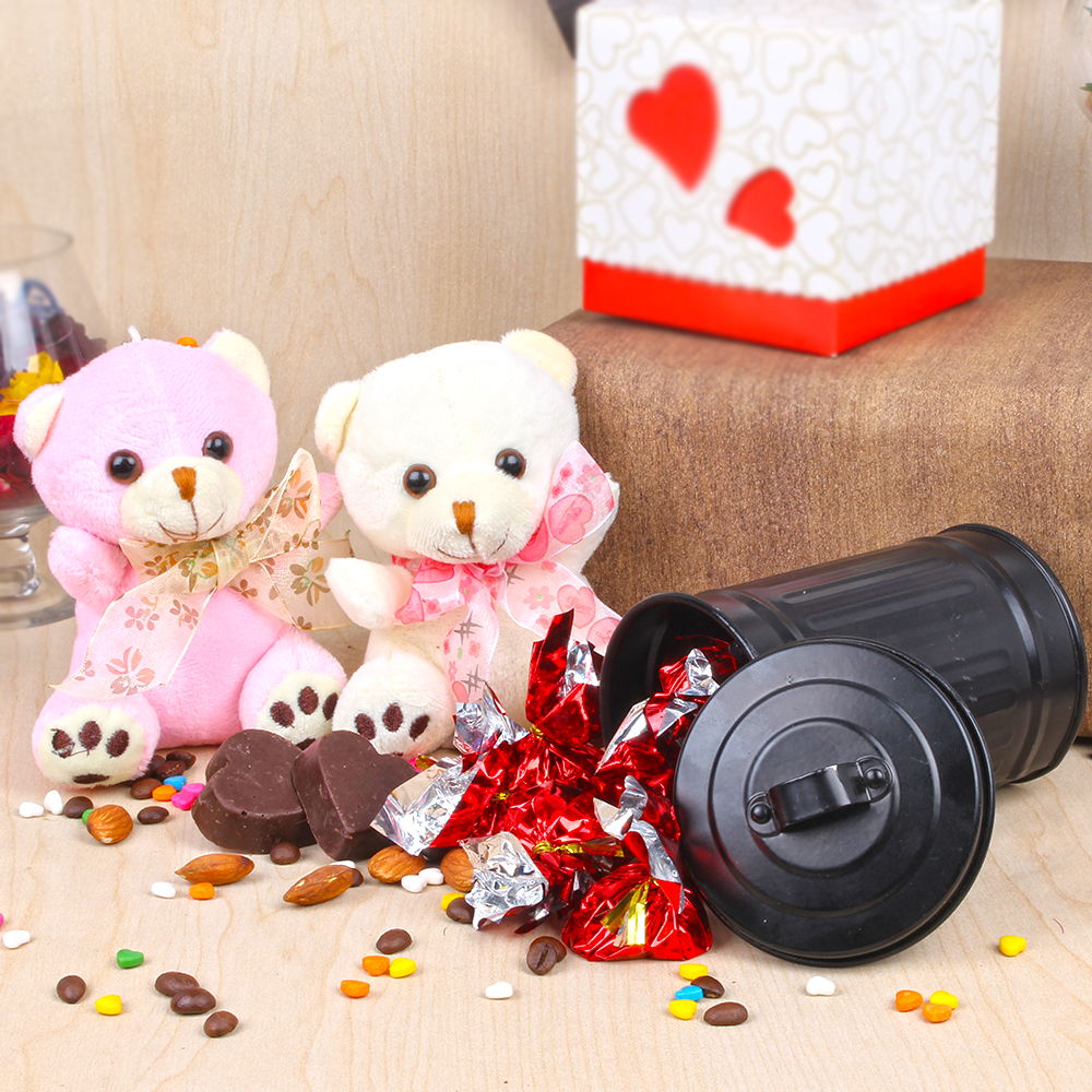 Love Couple Teddy and Chocolate Love Combo