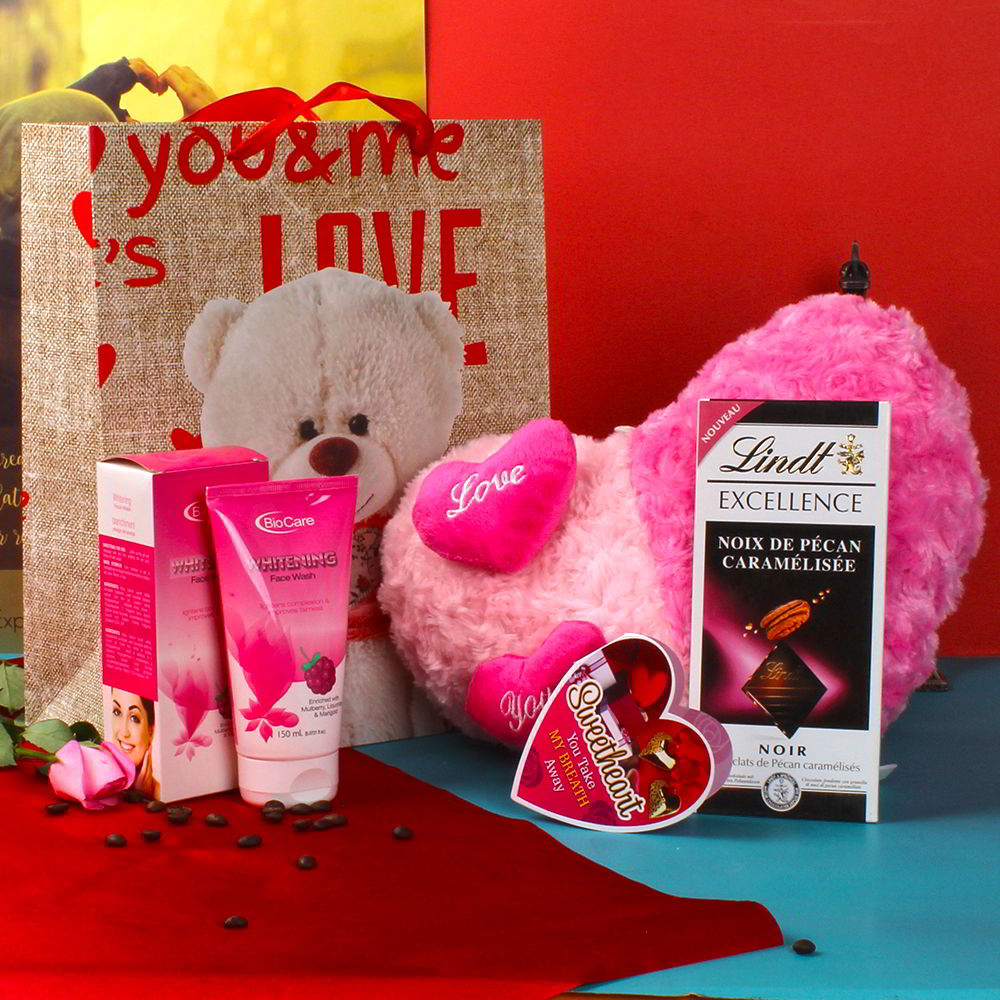 Valentine Special Love Gifts For Her with Bio Care Face Wash for Her