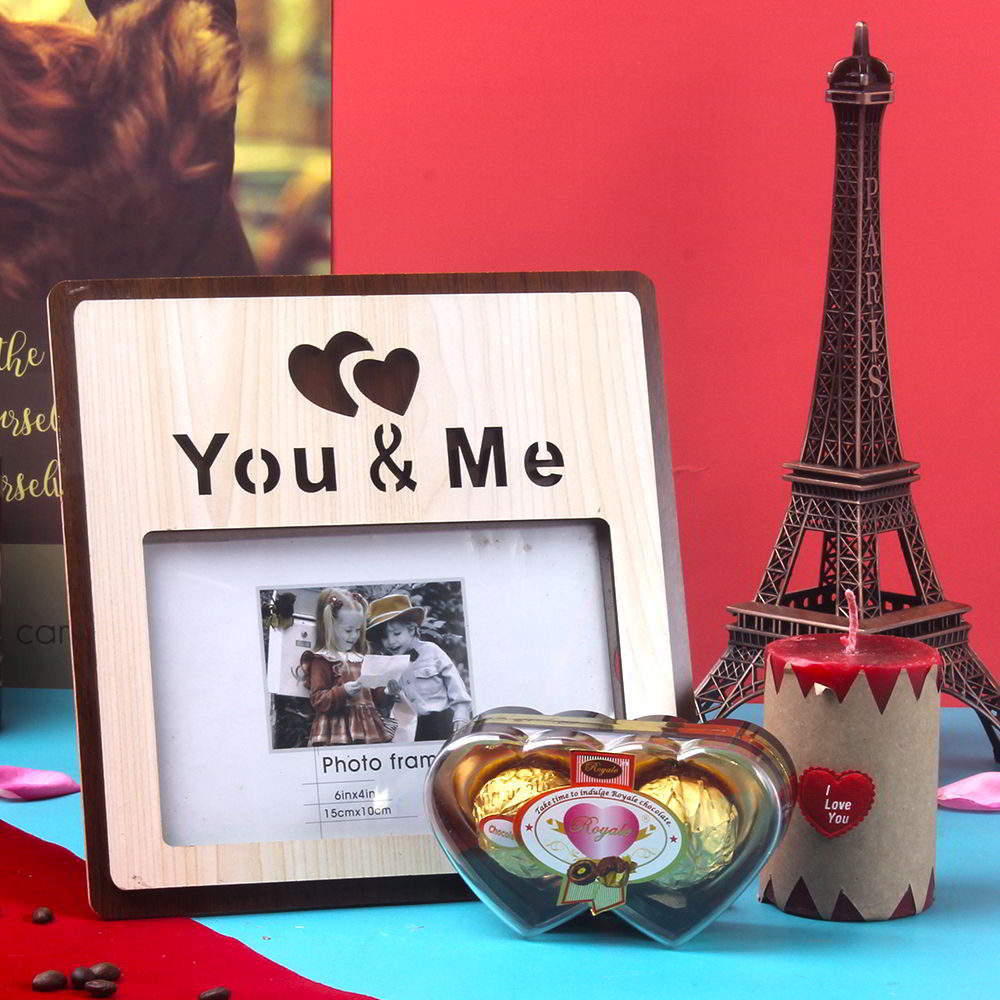 Royale Chocolates with You and Me Photo Wooden Frame