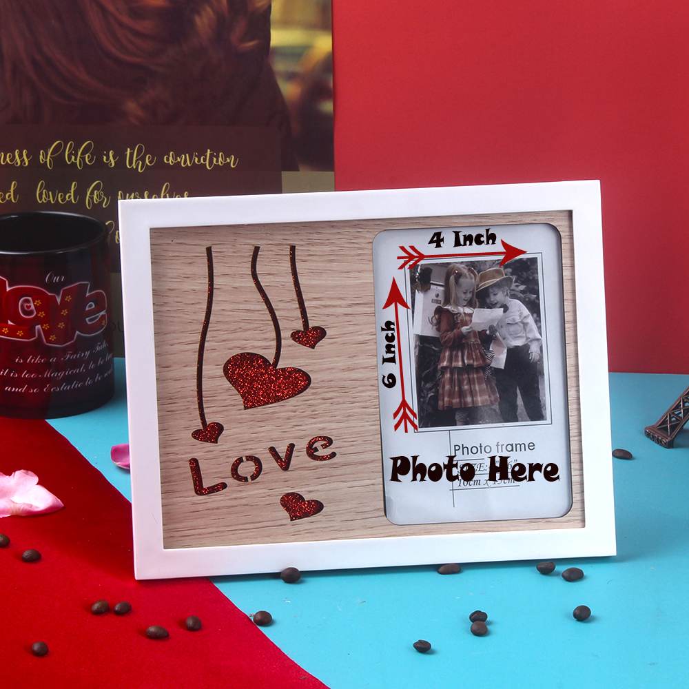 Sparkling Love with Hearts Photo Frame