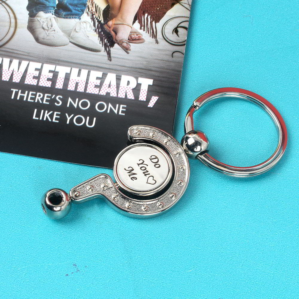 Do You Love Me Question Mark Shaped Keychain