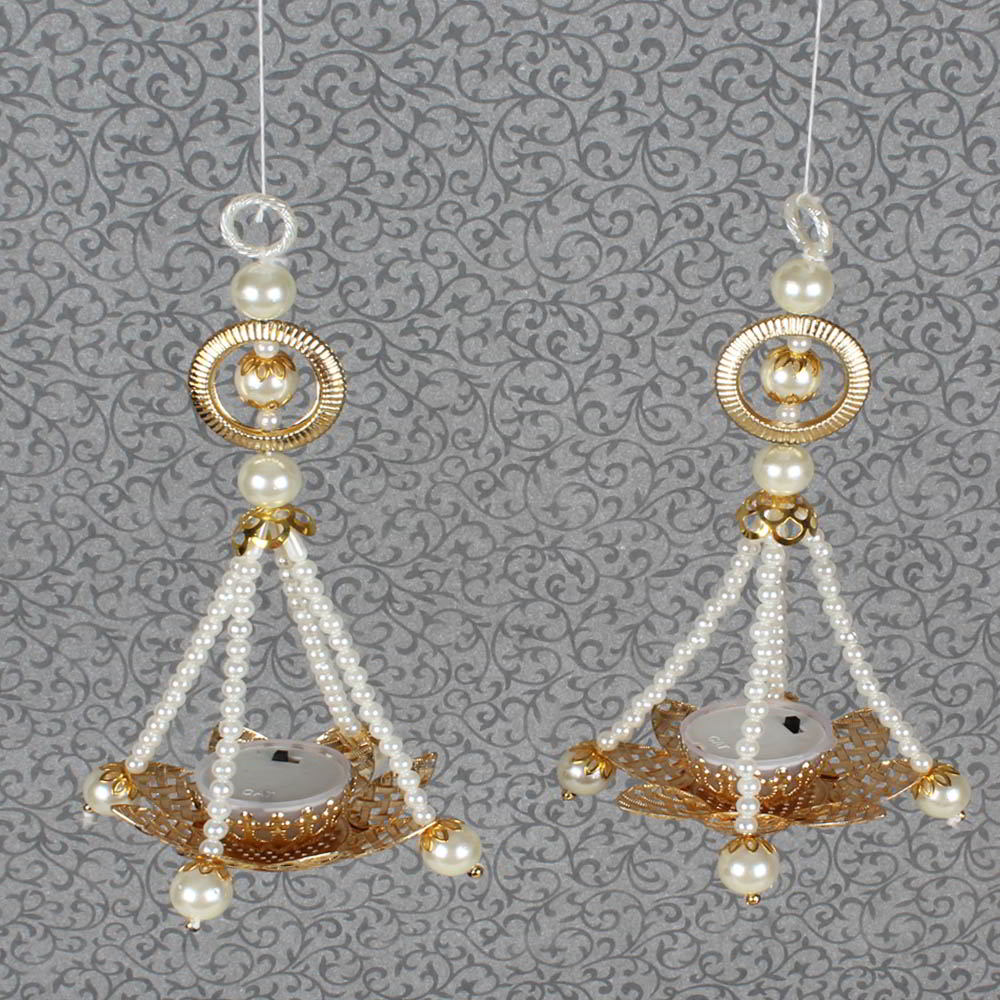 Golden Pearl Lighting Diwali Door Hanging