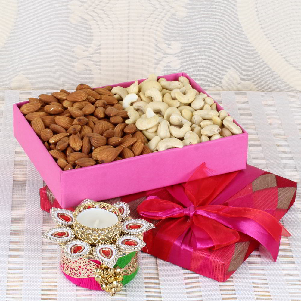 Almond and Cashew with Traditional Diya