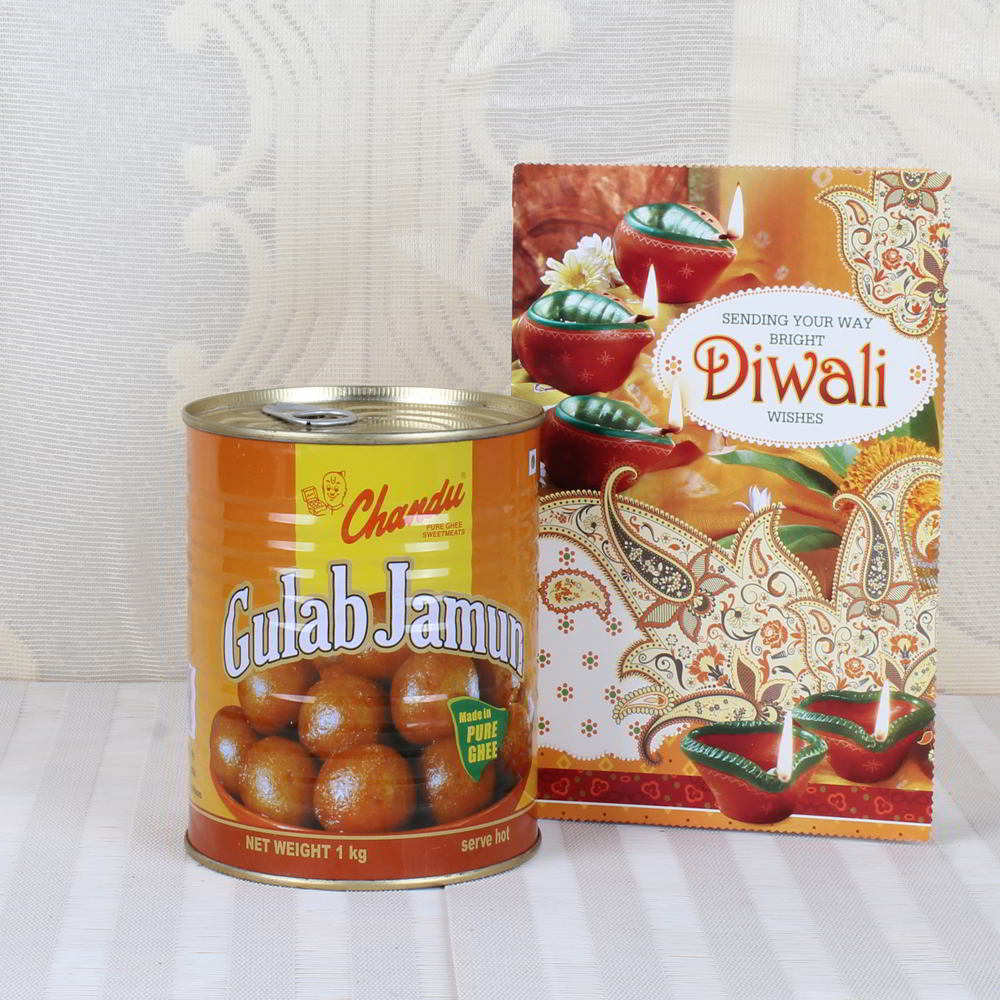 Diwali Greeting with Gulab Jamun Sweets
