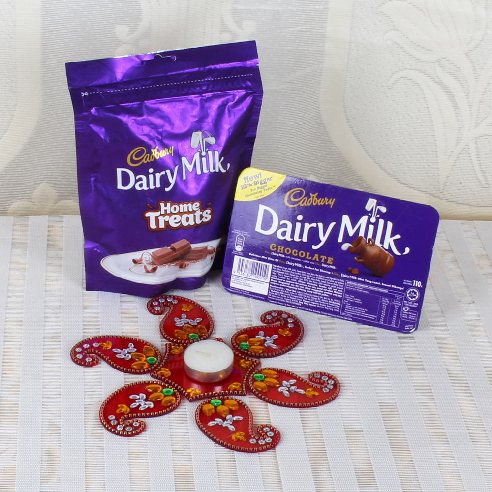 Rangoli with Cadbury Chocolate Diwali Gift