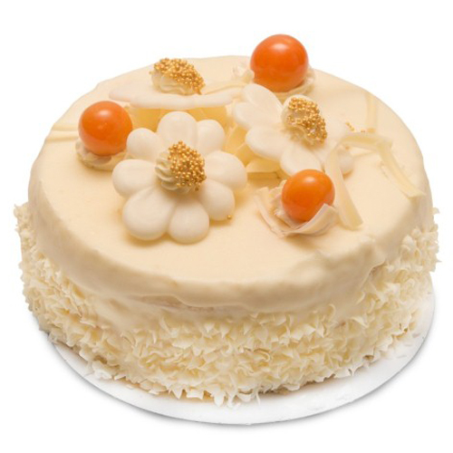 One Kg White Floral Cake