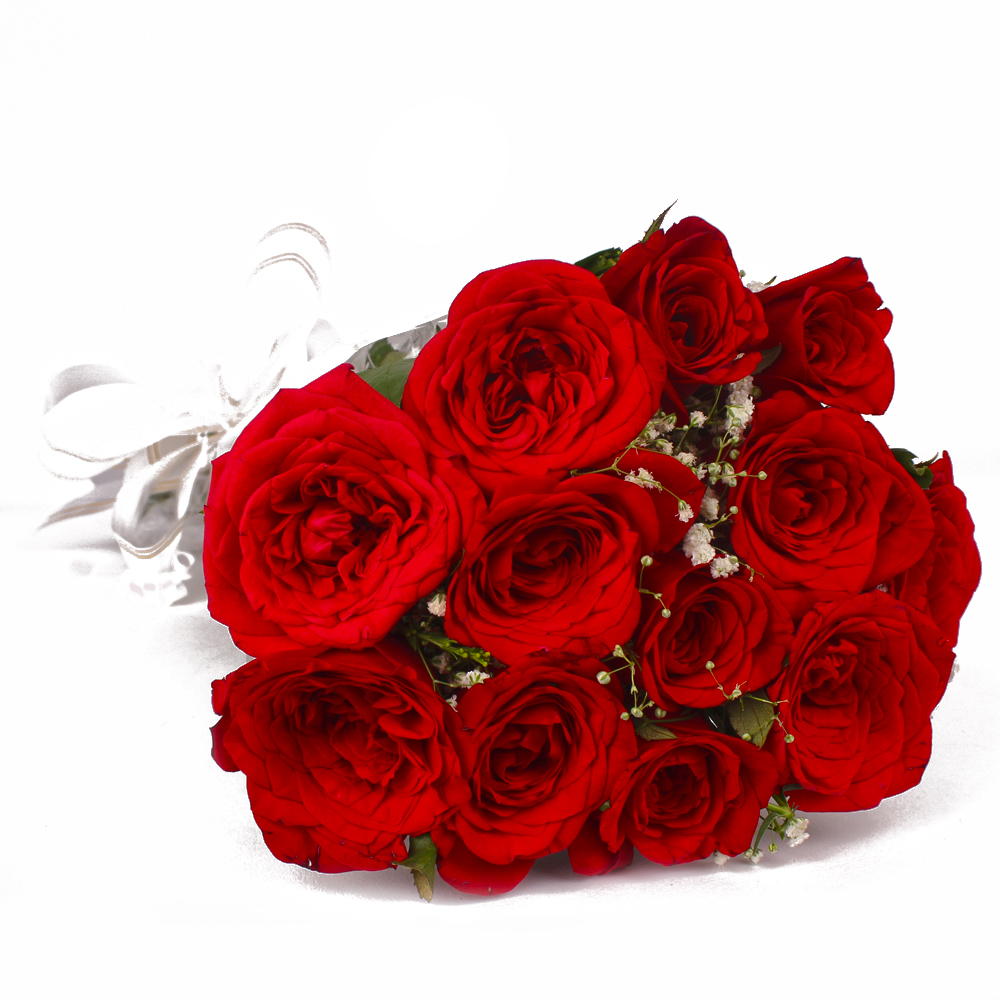 Love Bloom with 12 Red Roses